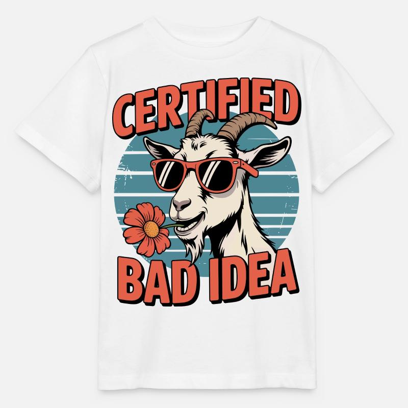 Chèvre certifiée Bad Idea - T-shirt bio MINI CREATOR Stanley/Stella Enfant - blanc