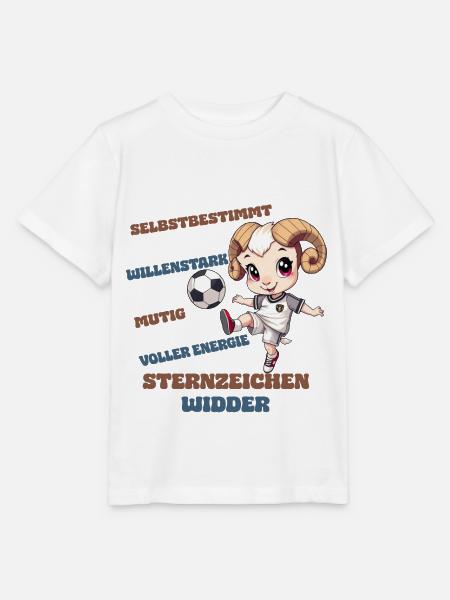 Fußball Sternzeichen Widder Eigenschaften Aries - Stanley/Stella Kinder T-Shirt MINI CREATOR - Weiß