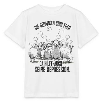 Freie Gedanken Zeigen Mut zur Rebellion - Stanley/Stella Kinder T-Shirt MINI CREATOR  - Weiß - Vorne - Maike (125cm)