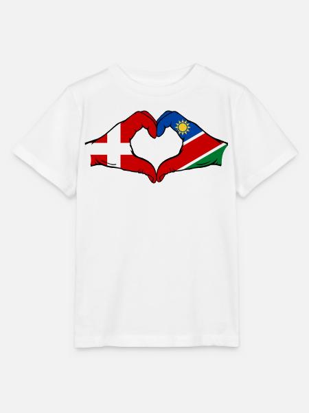 Dänemark Namibia Flagge Herz - Stanley/Stella Kinder T-Shirt MINI CREATOR  - Weiß