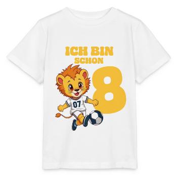 8ème Anniversaire Football Lion Enfants 8 Ans Football - T-shirt bio MINI CREATOR Stanley/Stella Enfant - blanc - Devant - Maike (125cm)