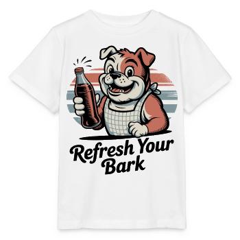 Refresh Your Bark Bulldog - Stanley/Stella MINI CREATOR Kids’ T-Shirt - white - Front - Maike (125cm)