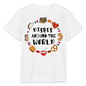 Dishes around the world - Stanley/Stella MINI CREATOR Kids’ T-Shirt - white - Front - Maike (125cm)