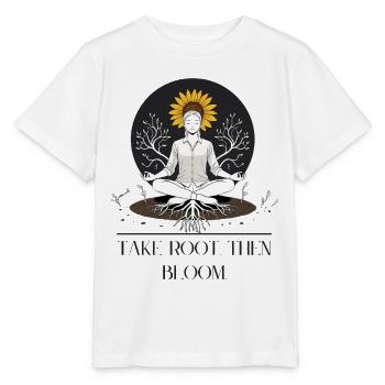 Wurzeln des Wachstums Meditativdesign - Stanley/Stella Kinder T-Shirt MINI CREATOR  - Weiß - Vorne - Maike (125cm)