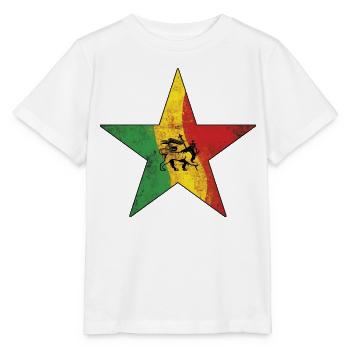 Rasta Löwen im Ethno-Design - Stanley/Stella Kinder T-Shirt MINI CREATOR  - Weiß - Vorne - Maike (125cm)