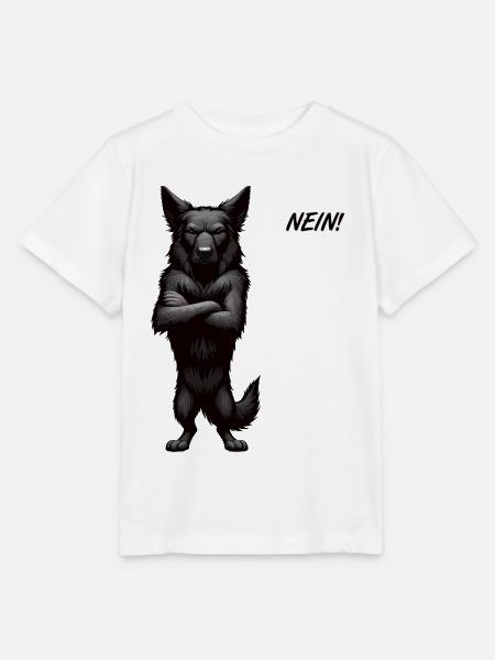 Nein Schwarzer Schäferhund Schäferhundbesitzer - Stanley/Stella Kinder T-Shirt MINI CREATOR - Weiß