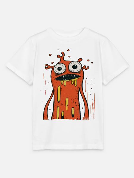 Cooles Monster Design - Stanley/Stella Kinder T-Shirt MINI CREATOR - Weiß