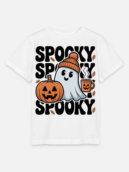Halloween Spooky Ghost - Stanley/Stella Kinder T-Shirt MINI CREATOR - Weiß