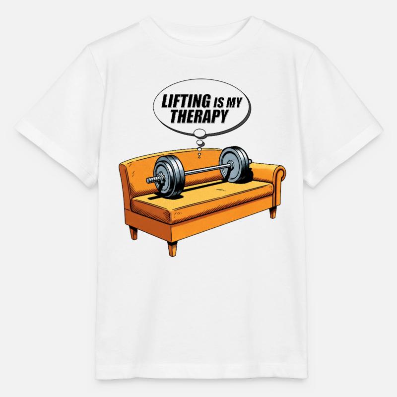 Lift est ma conception de canapé de thérapie - T-shirt bio MINI CREATOR Stanley/Stella Enfant - blanc