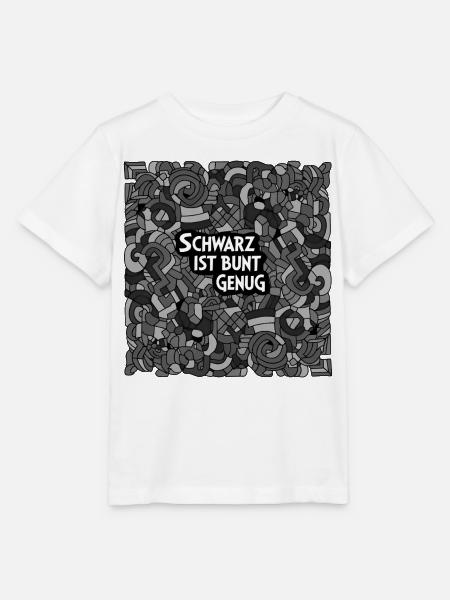 Kunstvolles Schwarz Bunt Gerechtigkeit - Stanley/Stella Kinder T-Shirt MINI CREATOR - Weiß