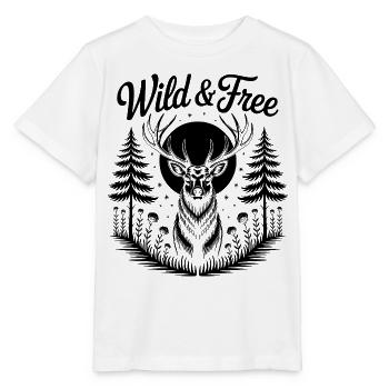 Moonlit Deer - Stanley/Stella MINI CREATOR Kids’ T-Shirt - white - Front - Maike (125cm)