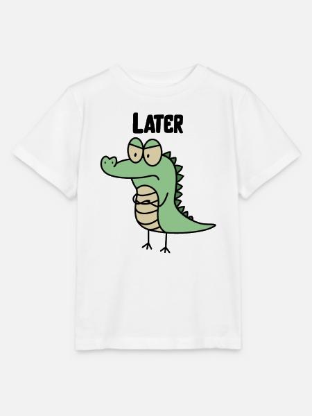 Lustiges Later Alligator Design, Sarkasmus Kroko - Stanley/Stella Kinder T-Shirt MINI CREATOR - Weiß