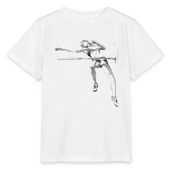 Saut en hauteur - T-shirt bio MINI CREATOR Stanley/Stella Enfant - blanc - Devant - Maike (125cm)