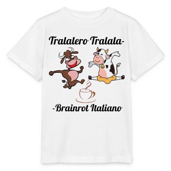 Cheerful cows and bull on coffee background - Stanley/Stella MINI CREATOR Kids’ T-Shirt - white - Front - Maike (125cm)