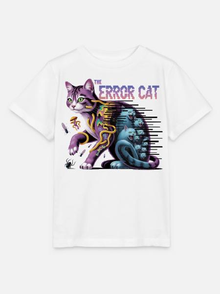 Die irrende Katze Digitale Kunst - Stanley/Stella Kinder T-Shirt MINI CREATOR - Weiß