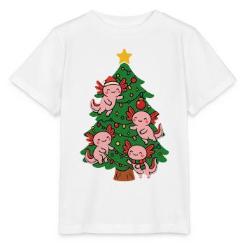 Axolotl schmücken Weihnachtsbaum - Stanley/Stella Kinder T-Shirt MINI CREATOR  - Weiß - Vorne - Maike (125cm)