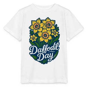 Daffodil Day - Cancer Awareness Tag - Stanley/Stella Kinder T-Shirt MINI CREATOR  - Weiß - Vorne - Maike (125cm)