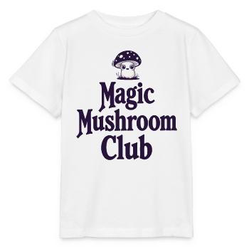 Magic Mushroom Club - Funny Mushroom Saying - Stanley/Stella MINI CREATOR Kids’ T-Shirt - white - Front - Maike (125cm)