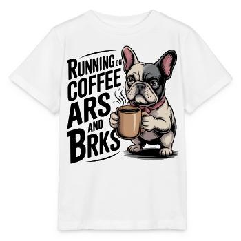 Running on Coffee and Barks - Stanley/Stella MINI CREATOR Kids’ T-Shirt - white - Front - Maike (125cm)