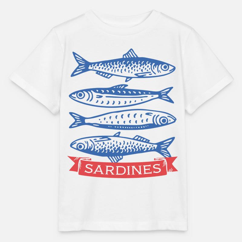 Sardinen - Stanley/Stella Kinder T-Shirt MINI CREATOR  - Weiß