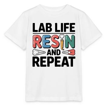 Lab Life Résine et répétition - T-shirt bio MINI CREATOR Stanley/Stella Enfant - blanc - Devant - Maike (125cm)