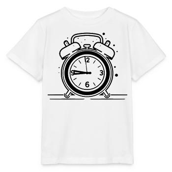Wecker Uhr - Stanley/Stella Kinder T-Shirt MINI CREATOR  - Weiß - Vorne - Maike (125cm)