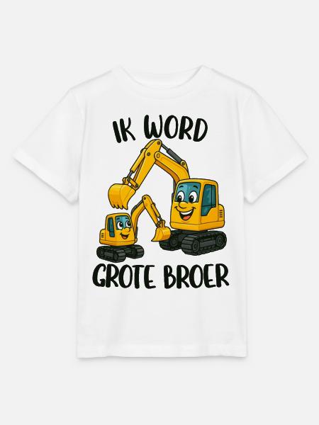 Großer Bruder, ich werde großer Bruder, Bagger - Stanley/Stella Kinder T-Shirt MINI CREATOR  - Weiß