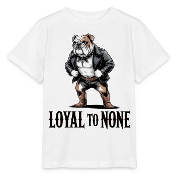 Loyal Bulldog Rebel Leather - Stanley/Stella MINI CREATOR Kids’ T-Shirt - white - Front - Maike (125cm)