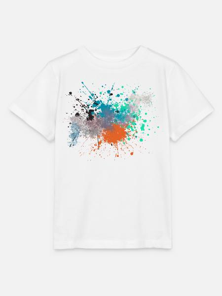 Farbexplosion Kunstinspiriert Design - Stanley/Stella Kinder T-Shirt MINI CREATOR  - Weiß