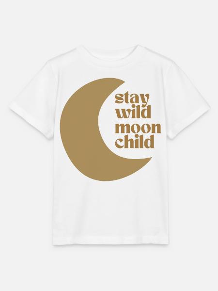 Stay Wild Moon Child - Stanley/Stella Kinder T-Shirt MINI CREATOR - Weiß