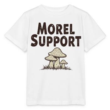 Soutien aux morilles - Dicton de champignon des morilles - T-shirt bio MINI CREATOR Stanley/Stella Enfant - blanc - Devant - Maike (125cm)