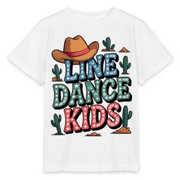 Cowboy Linedance Tanz Kids - Stanley/Stella Kinder T-Shirt MINI CREATOR  - Weiß - Vorne - Maike (125cm)