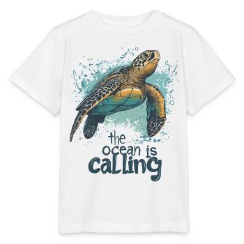 The Ocean Is Calling - Turtle Under Water - Stanley/Stella MINI CREATOR Kids’ T-Shirt - white - Front - Maike (125cm)
