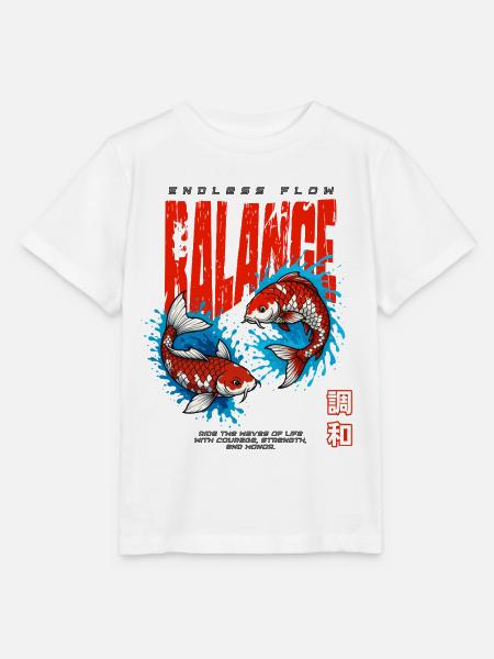 Koi Fische - Balance - Stanley/Stella Kinder T-Shirt MINI CREATOR - Weiß