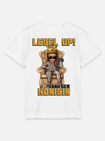 königin zockt next level - Stanley/Stella Kinder T-Shirt MINI CREATOR - Weiß