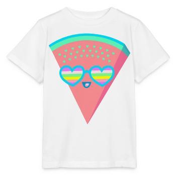 Lunettes de soleil Cool Melon Heart 80s et 90 Rétro - T-shirt bio MINI CREATOR Stanley/Stella Enfant - blanc - Devant - Maike (125cm)