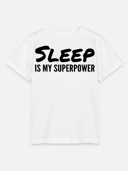 Schlaf ist meine Superkraft - Stanley/Stella Kinder T-Shirt MINI CREATOR - Weiß