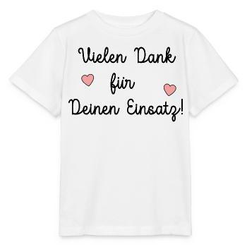 Merci beaucoup engagement soutien - T-shirt bio MINI CREATOR Stanley/Stella Enfant - blanc - Devant - Maike (125cm)