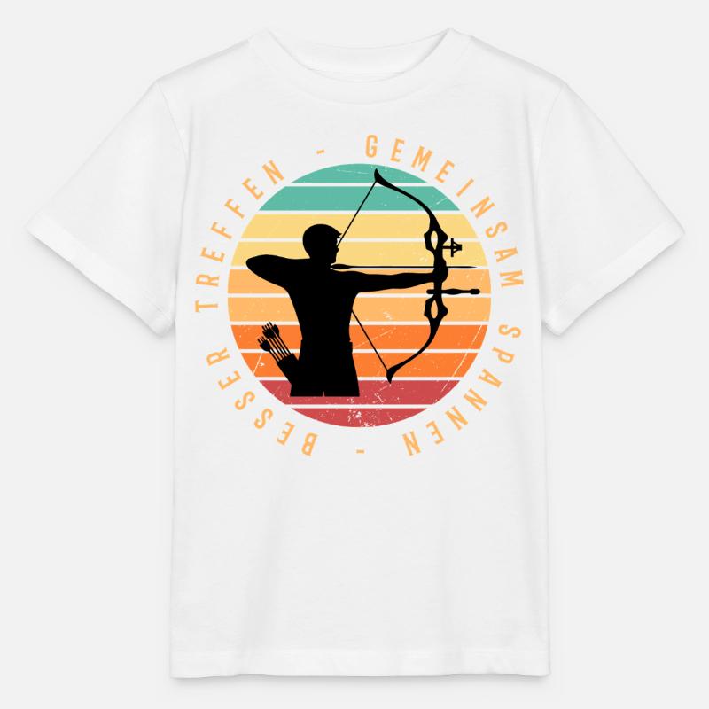 Archer au coucher du soleil - T-shirt bio MINI CREATOR Stanley/Stella Enfant - blanc