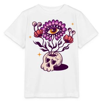 Totenkopf Vase - Stanley/Stella Kinder T-Shirt MINI CREATOR  - Weiß - Vorne - Maike (125cm)