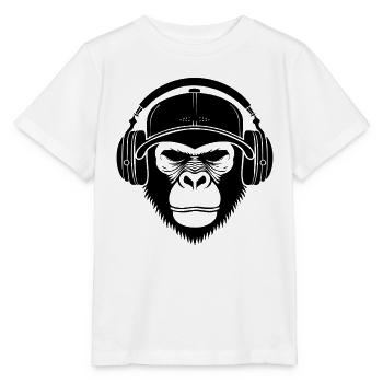 Graffiti Beat Streetstyle Look Chemise Tête de Singe - T-shirt bio MINI CREATOR Stanley/Stella Enfant - blanc - Devant - Maike (125cm)