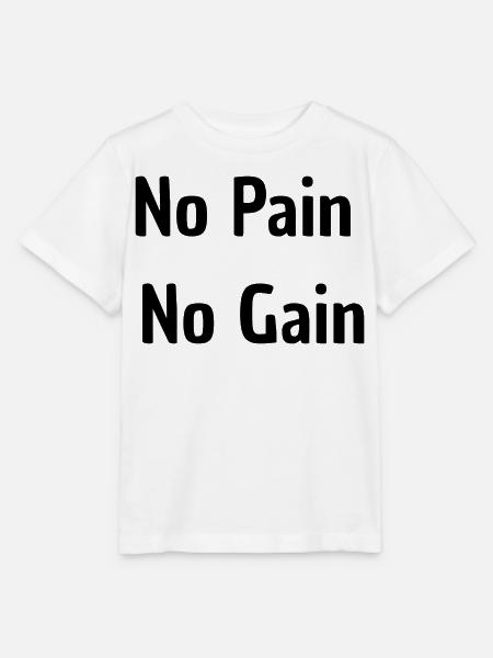 No Pain No Gain - Stanley/Stella Kinder T-Shirt MINI CREATOR  - Weiß