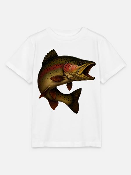 Faszinierende Regenbogenforelle Illustration - Stanley/Stella Kinder T-Shirt MINI CREATOR - Weiß