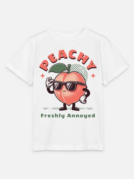 Frucht Pfirsich Pfirsichblüte Süßes Obst - Stanley/Stella Kinder T-Shirt MINI CREATOR  - Weiß