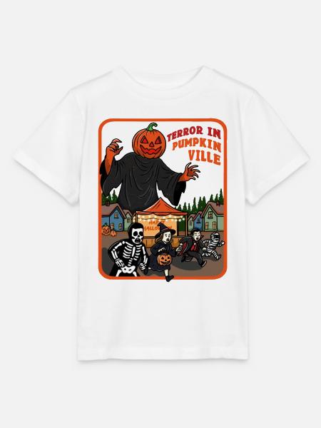 Terror in Pumpkinville - Stanley/Stella Kinder T-Shirt MINI CREATOR - Weiß