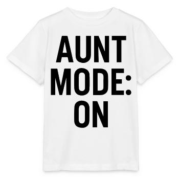 Aunt Mode On - Humour drôle pour les tantes - T-shirt bio MINI CREATOR Stanley/Stella Enfant - blanc - Devant - Maike (125cm)