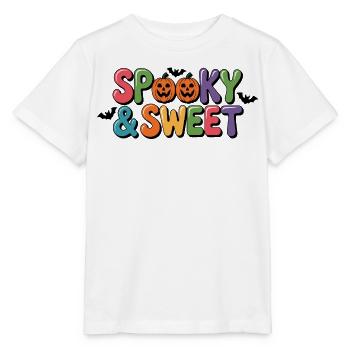 Spooky & Sweet Halloween Motif - Stanley/Stella MINI CREATOR Kids’ T-Shirt - white - Front - Maike (125cm)