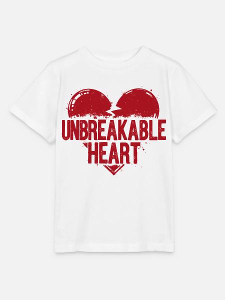 Unbreakable Heart Statement - Stanley/Stella Kinder T-Shirt MINI CREATOR  - Weiß