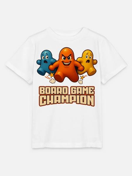 Brettspiel Champion – Lustige Spielfiguren - Stanley/Stella Kinder T-Shirt MINI CREATOR - Weiß