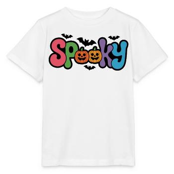Spooky Pumpkin Lettering Halloween - Stanley/Stella MINI CREATOR Kids’ T-Shirt - white - Front - Maike (125cm)